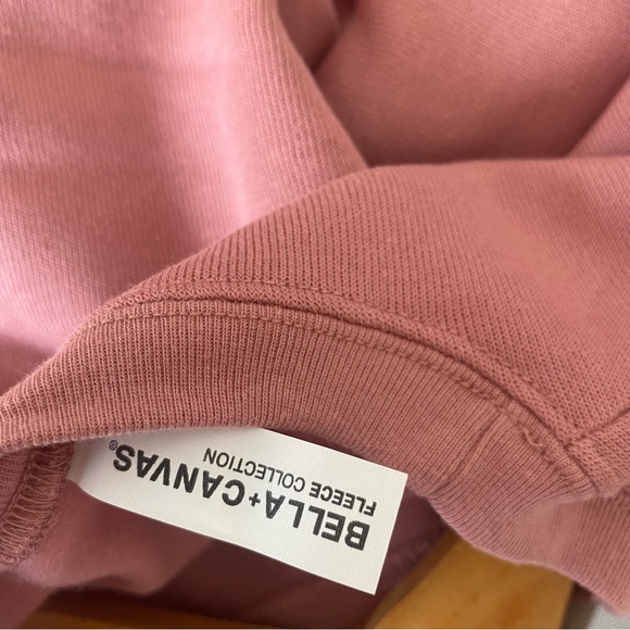 Bella + Canvas Fleece Collection Pink SWEATER WEATHER Crewneck Sweatshirt - Picture 3 of 5